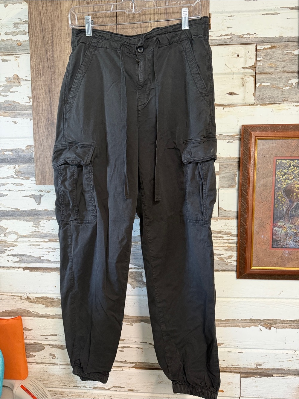 American Eagle Outfitters Black Cargo Jogger Pants